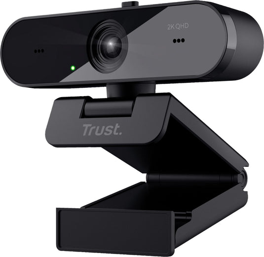 Trust tw-250 qhd webcam 2560 x 1440 pixel standvoet, klemhouder