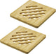 Westmark onderzetters tapas + friends – vierkante onderzetters om de tafel te beschermen tegen krassen en brandplekken, ideaal voor de eettafel – bamboe, 17 x 17cm, 2 stuks