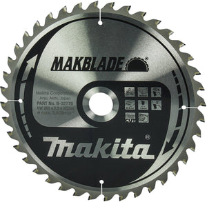 Makita afkortzaagblad voor hout | makblade | ø 260mm asgat 30mm 40t - b-32770