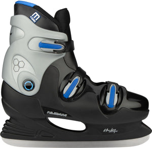 Nijdam kinderschaatsen - ijshockey schaatsen - hardboot - zwart blauw - maat 36