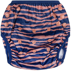 Swim essentials - zwemluier - 0-3 jaar - oranje blauw - gestreept - verstelbaar