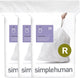 Simplehuman code r afvalzakken - 10 liter - 60 stuks - met trekband - wit