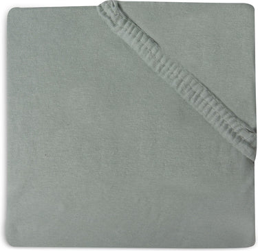 Jollein - baby hoeslaken jersey (ash green) - katoen - hoeslaken box - 70x140cm 75x150cm