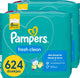 Pampers fresh clean babydoekjes - 12 x 52 = 624 doekjes