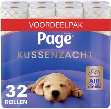 Page ® toiletpapier - kussenzacht wc papier - 32 rollen - ultiem comfort - voordeelverpakking