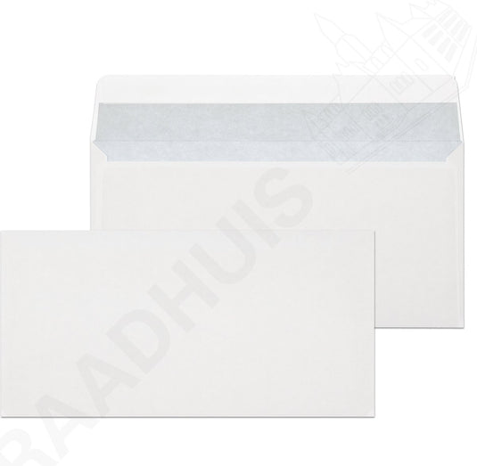 Raadhuis dienstenvelop dl (ea5 6) - 110x220mm - venster links - met plakstrip - wit - 500 stuks - envelop