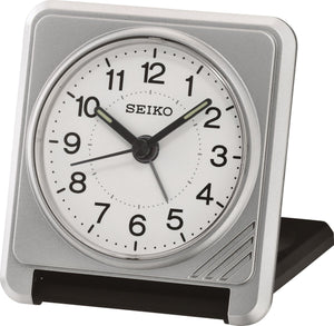 Seiko - zilverkleurige reiswekker qht015s