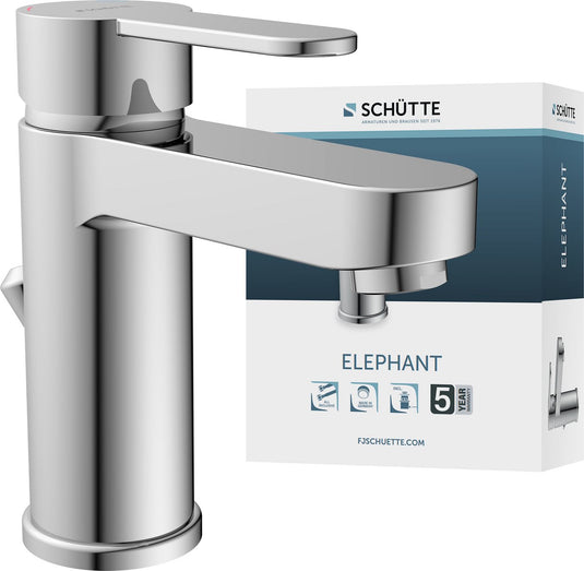 Schütte elephant wastafelkraan - mengkraan - met waste - chroom