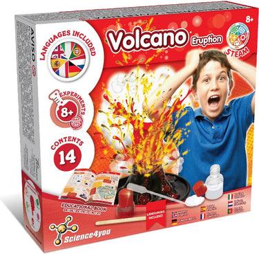 Science 4 you science4you vulkaanuitbarsting - experimenteerset - 14-delig experimentenset - 8 experimenten - voor kinderen vanaf 8 jaar