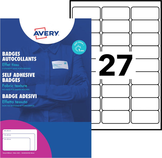 Avery zelfklevende etiketten 63,5 x 29,6 mm wit