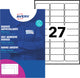 Avery zelfklevende etiketten 63,5 x 29,6 mm wit