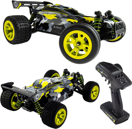 Overmax x-pace - bestuurbare auto - 2 accu’s - 30 km u - 4x4 - 1:18 - bereik 100m - onafhankelijke vering - led’s - offroad rc auto volwassenen kinderen - afstandsbestuurbare auto voor buiten