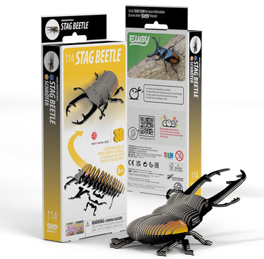 Eugy 3d puzzel - kever vliegend hert - insecten - duurzaam - verzamel ze allemaal - 6 jaar