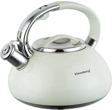 Klausberg kb-7076 fluitketel - 3l - rvs - alle warmtebronnen - beige