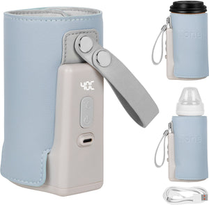 Lionelo thermup go plus draagbare flessenwarmer – 3000 mah accu – tot 8 uur draadloos gebruik – 5 temperatuurstanden 38-50°c – usb-c oplaadbaar – thermostaat tegen oververhitting – voor flessen 52-70 mm – bpa vrij