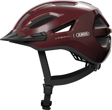 Abus fietshelm urban-i 4.0 chestnut red l - 57-61 cm - rood - geschikt voor gebruik op elektrische fietsen - stadsfietsen - 290 g