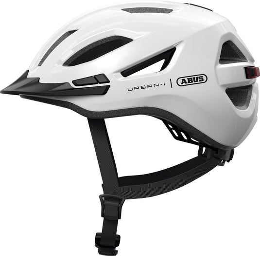 Abus fietshelm urban-i 4.0 shiny white s - 51-55 cm - wit - geschikt voor gebruik op elektrische fietsen - stadsfietsen - 250 g s