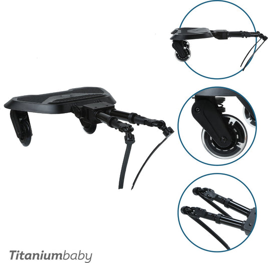 Titanium baby meerijdplankje smart joy2ride black
