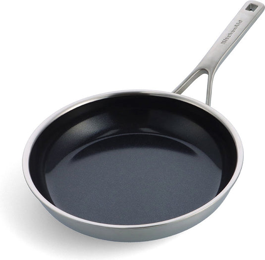 Kitchenaid multi-ply koekenpan ø24cm - rvs - inductie - anti-aanbak - pfas-vrij
