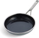 Kitchenaid multi-ply koekenpan ø24cm - rvs - inductie - anti-aanbak - pfas-vrij