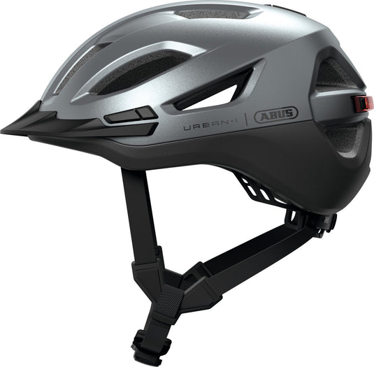 Abus fietshelm urban-i 4.0 ace graphite silver s - 51-55 cm - zilver - geschikt voor gebruik op elektrische fietsen - stadsfietsen - 260 g s