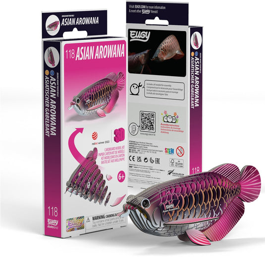 Eugy 3d puzzel - drakenvis - zeedieren - duurzaam - verzamel ze allemaal - 6 jaar