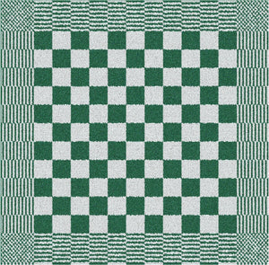 Ddddd barbeque keukendoek - set van 6 - katoen - geruit - 50x55 cm - groen