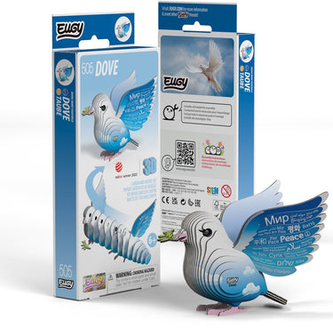 Eugy 3d puzzel - duif - vogels - duurzaam - verzamel ze allemaal - 6 jaar