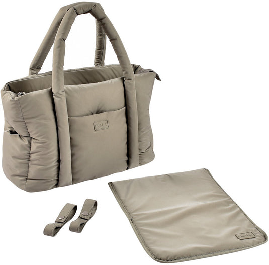 Béaba paris puffy luiertas 25 l - gewatteerde verzorgingstas met donsjack-effect - 10 binnen- en buitenvakken - isothermische flessenhouder - uitneembaar verschoningsmatje - kinderwagen- en trolleybevestiging - gazelle groen