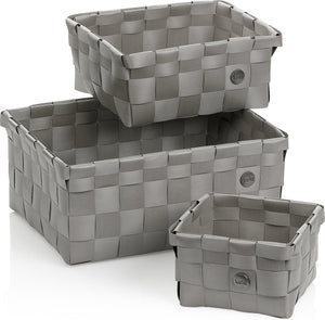 Kela mand, set van 3 stuks, polypropyleen, zilvergrijs - | neo
