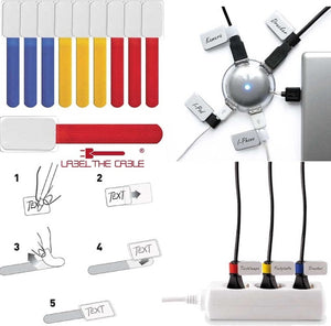 Label the cable ltc mini - rood blauw geel - 10 pack