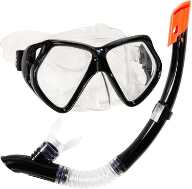 Atlantis andros combo - snorkelset - duikbril - snorkel - volwassenen - zwart