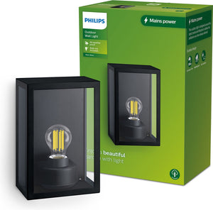 Philips alzor wandlamp - zwart - e27