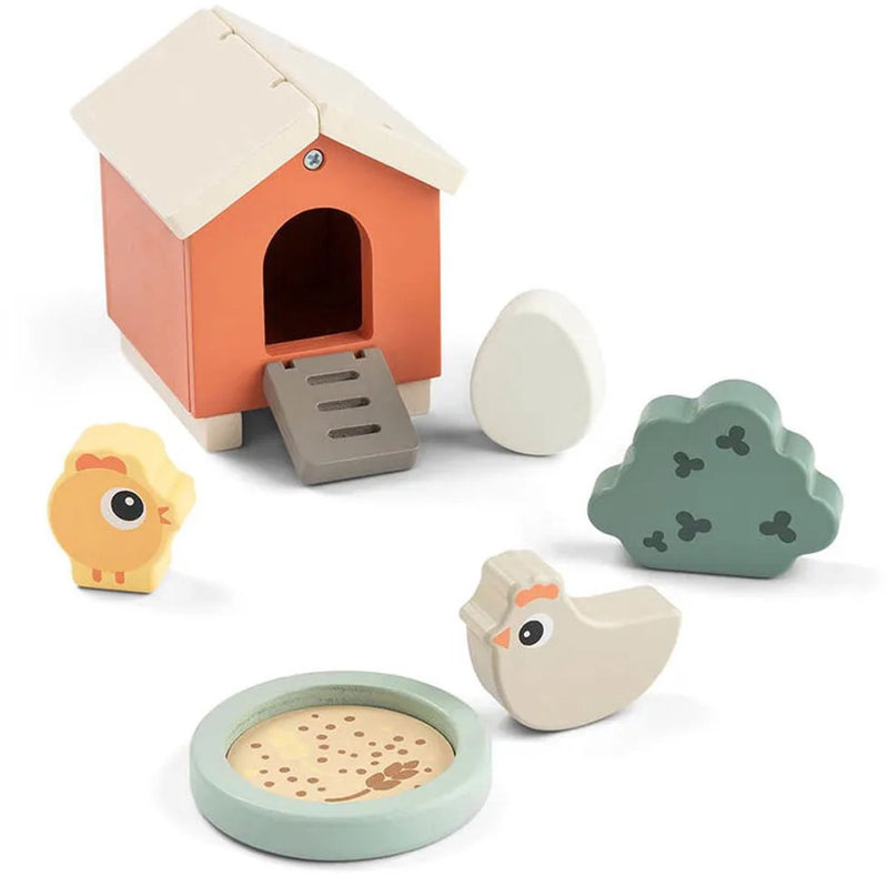 Afbeelding laden in galerijviewer, Done by deer tiny farm houten speelset clucky
