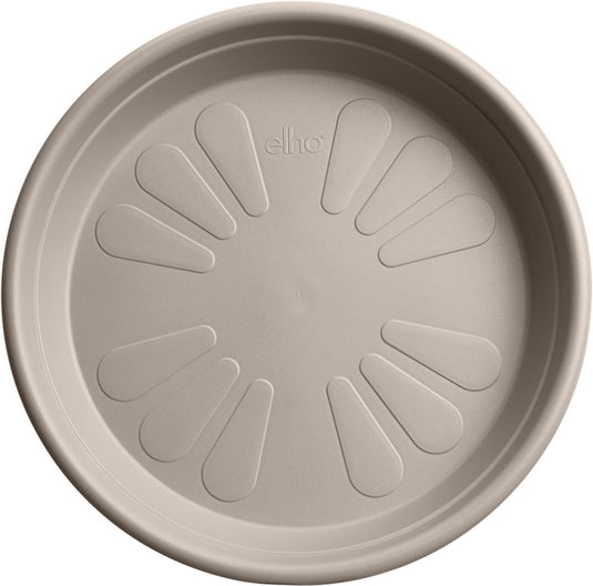Elho universele schotel rond 48 - schotel voor binnen buiten accessoires - ø 48.0 x h 7.0 cm - paddenstoel beige