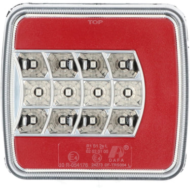 Carpoint led achterlicht – links - 12 24 volt - 4 functies – achterlicht remlicht, richtingaanwijzer kentekenplaatverlichting – schroefbevestiging voor gemonteerde aansluitdraden - afmeting 104x97mm