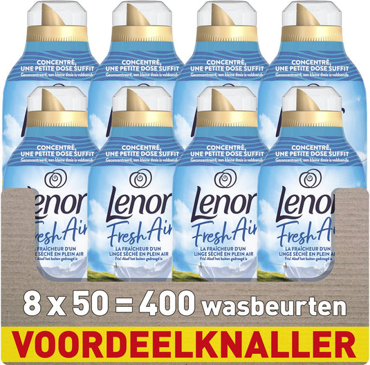 Lenor fresh air wasverzachter - zomerbriesje aan zee - 8 x 50 wasbeurten