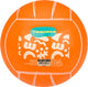 Waimea strandbal - pvc - 13 cm - fluororanje
