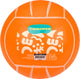 Waimea strandbal pvc - 21 cm - fluororanje - 21