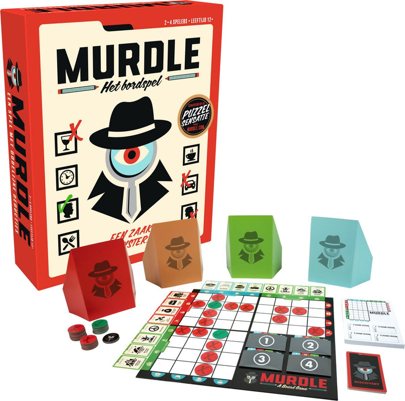Afbeelding laden in galerijviewer, Goliath murdle het bordspel - breinbreker - bordspel - crime spel - deductief redeneren - 2 tot 4 spelers
