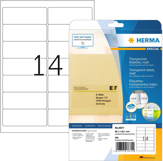 Adresetiketten herma
