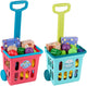 Eddy toys - winkelwagentje speelgoed voedselplayset - 21 stuks - kinder boodschappenkar met accessoires - speelgoedwinkeltje accessoires - 1 willekeurige set