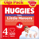 Huggies ® little movers baby luierbroekjes, maat 4 (9 tot 14 kg), 120 luierbroekjes met disney© designs, giga pack