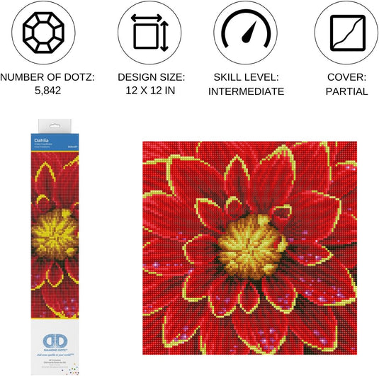 Diamond dotz® dd5.037 - 30,5x30,5cm dahlia (