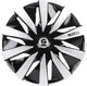 wieldoppen Lazio 16 inch ABS zwart zilver set van 4