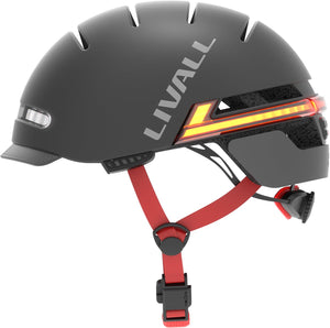 Livall bh51m nso ii black l size slimme bluetooth-fietshelm met luidsprekers en ingebouwde microfoon, ce- en cpsc-gecertificeerd, fietshelm met slimme richtingaanwijzers en valdetectie, fietshelm met vizier voor volwassenen (heren en dames) l