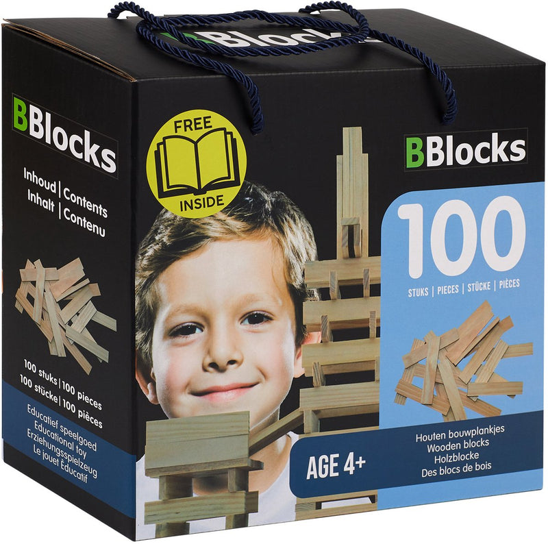 Afbeelding laden in galerijviewer, Bblocks bouwplankjes blank, 100dlg.
