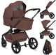 Lionelo freya 3in1 kinderwagen set – reiswieg, wandelwagen astrid i-size autostoel (40–87 cm) –premium - vanaf geboorte tot 22 kg – pu-wielen met vering – omkeerbare zitting – upf50+ kap