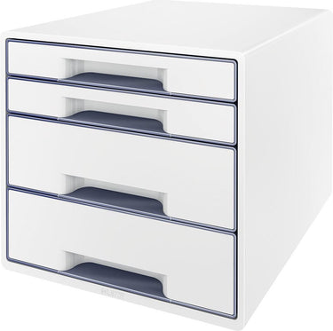 Leitz wow desk cube 4 laden wit grijs