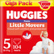 Huggies ® little movers baby luierbroekjes, maat 5 (12 tot 17 kg), 104 luierbroekjes met disney© designs, giga pack